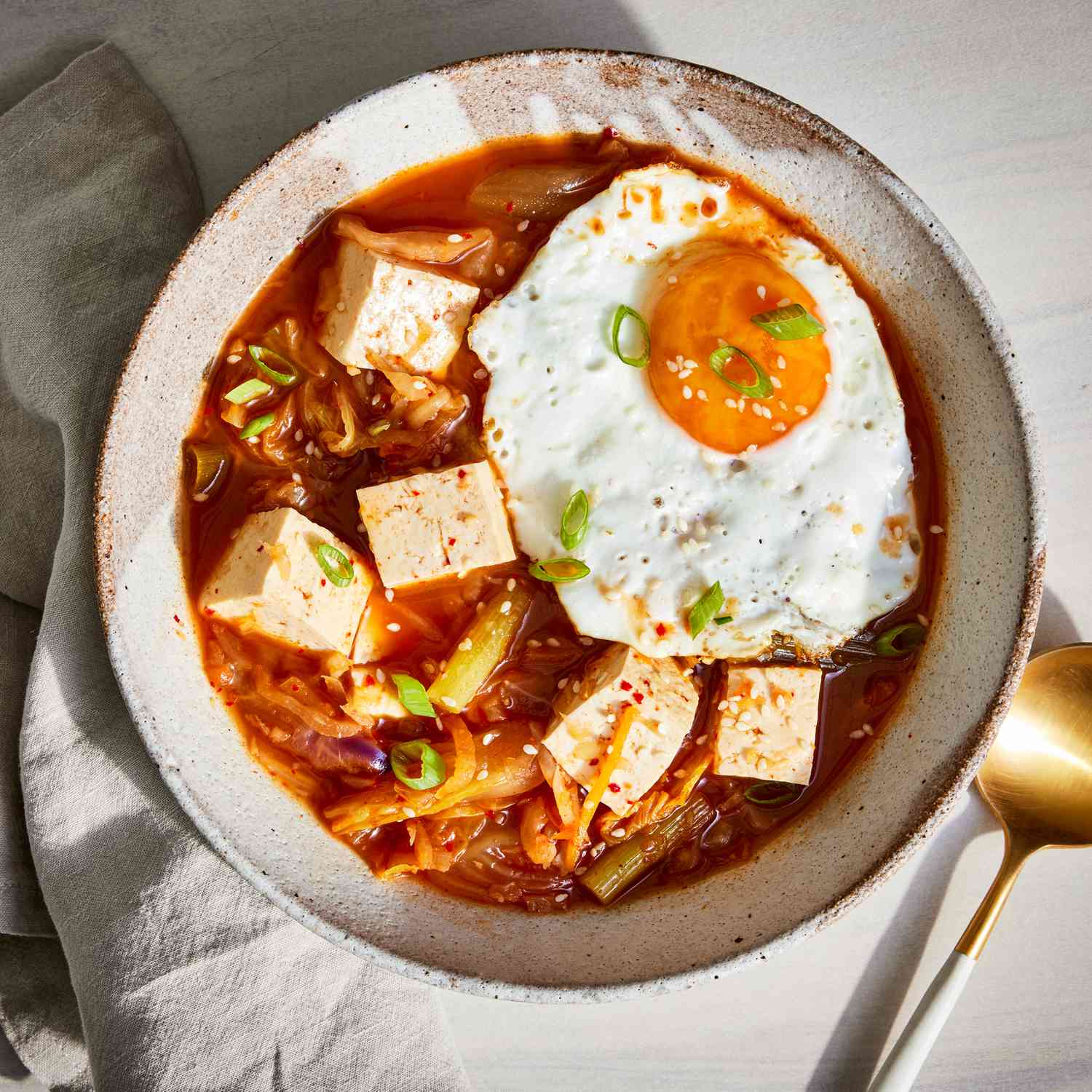 Kimchi + Tofu Soup at Hoa Phuong Do