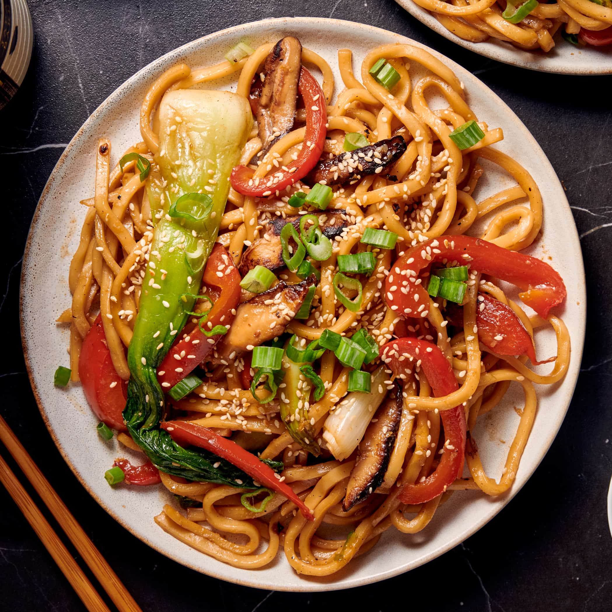 Stir - Fried Udon Teriyaki Chicken at Hoa Phuong Do