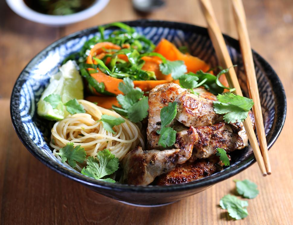 Bun Cha With Chicken at Hoa Phuong Do