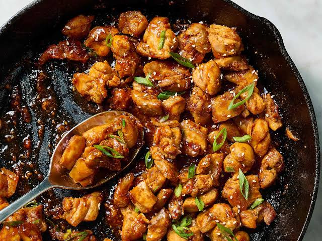 Gochujang Chicken + Rice at Hoa Phuong Do