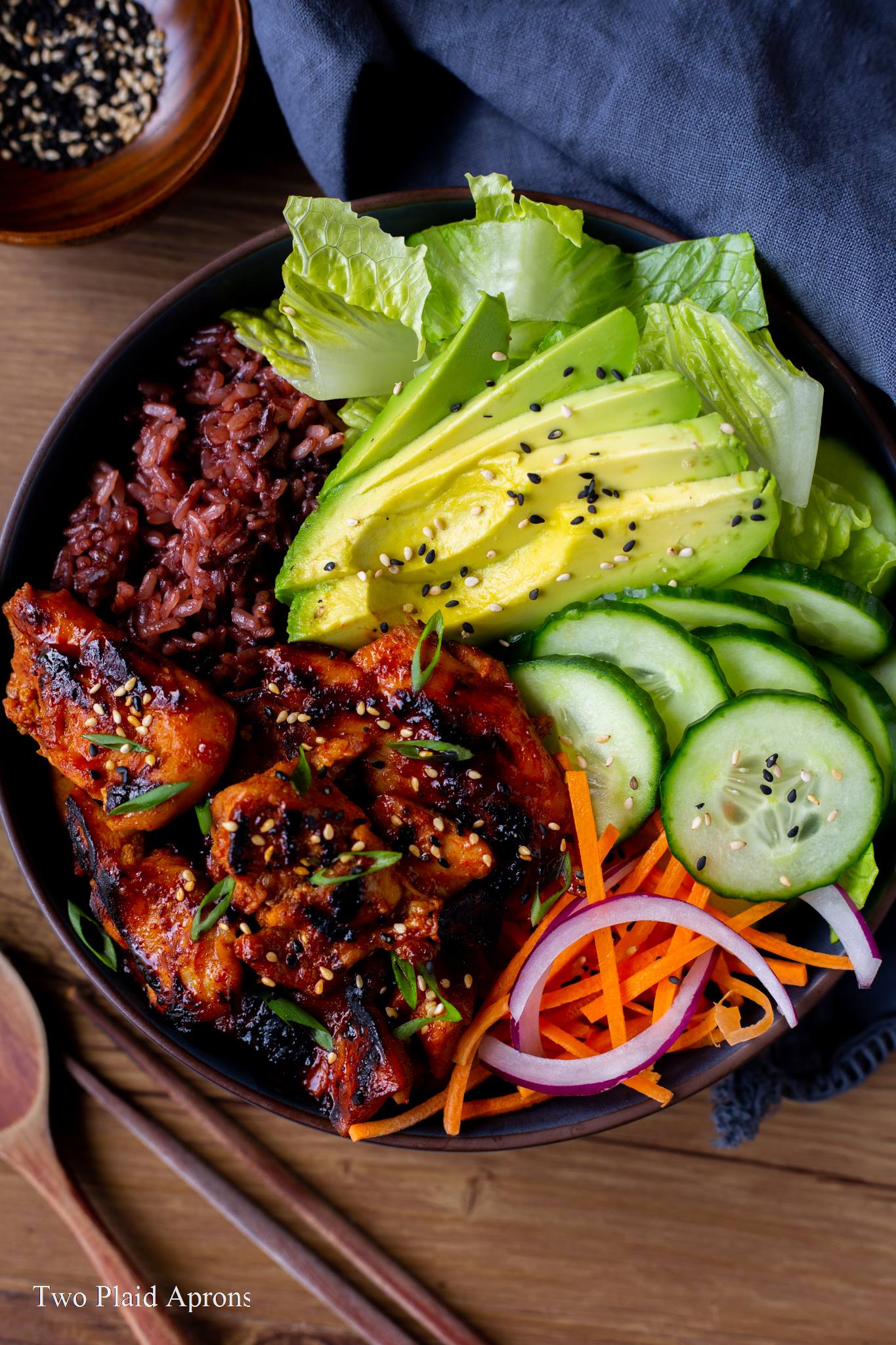 Chicken BBQ + Rice + Kimchi at Hoa Phuong Do